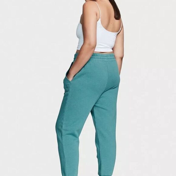 Victoria’s Secret Set Cozy & Comfy Fleece Tracksuit Hoodie XL & Joggers XXL Teal - Picture 5 of 9